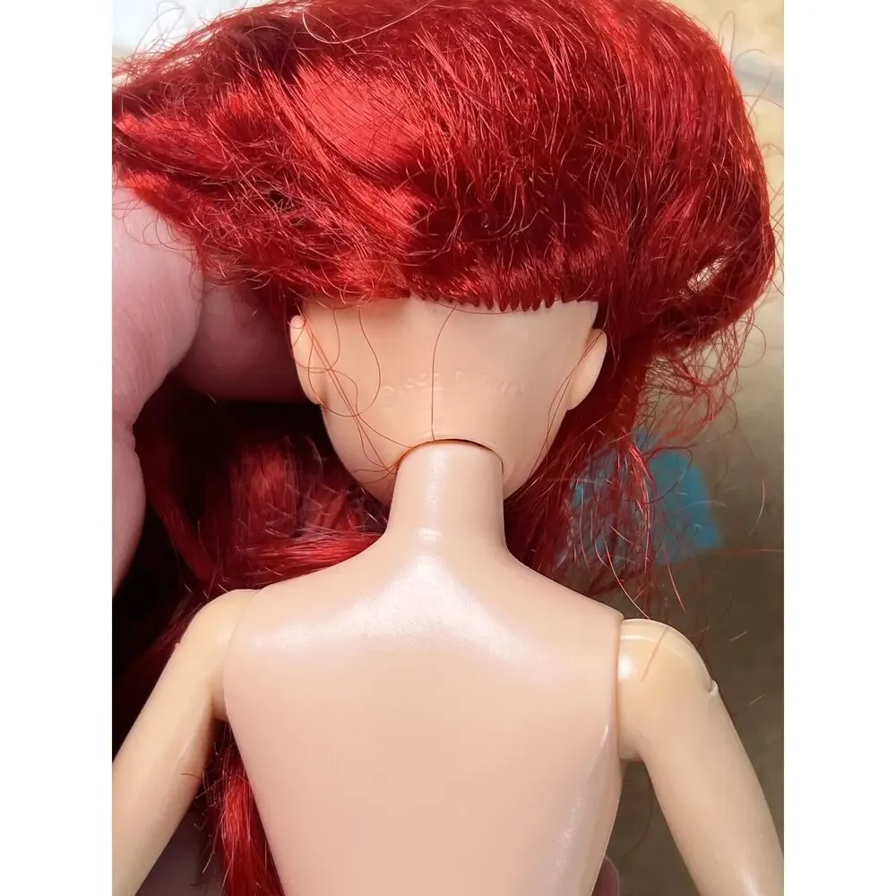 Vintage Disney Ariel Mermaid Doll The Little Mermaid Red Hair Teal Tail 11 Inch